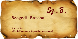 Szegedi Botond névjegykártya