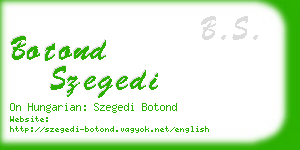 botond szegedi business card